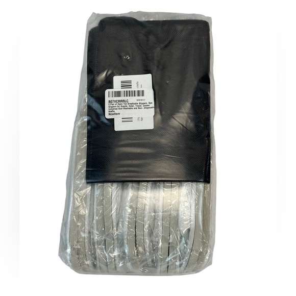 Waffle Open Toe Unisex Washable and Non-Disposable Spa Slippers - White - OS - Picture 9 of 9